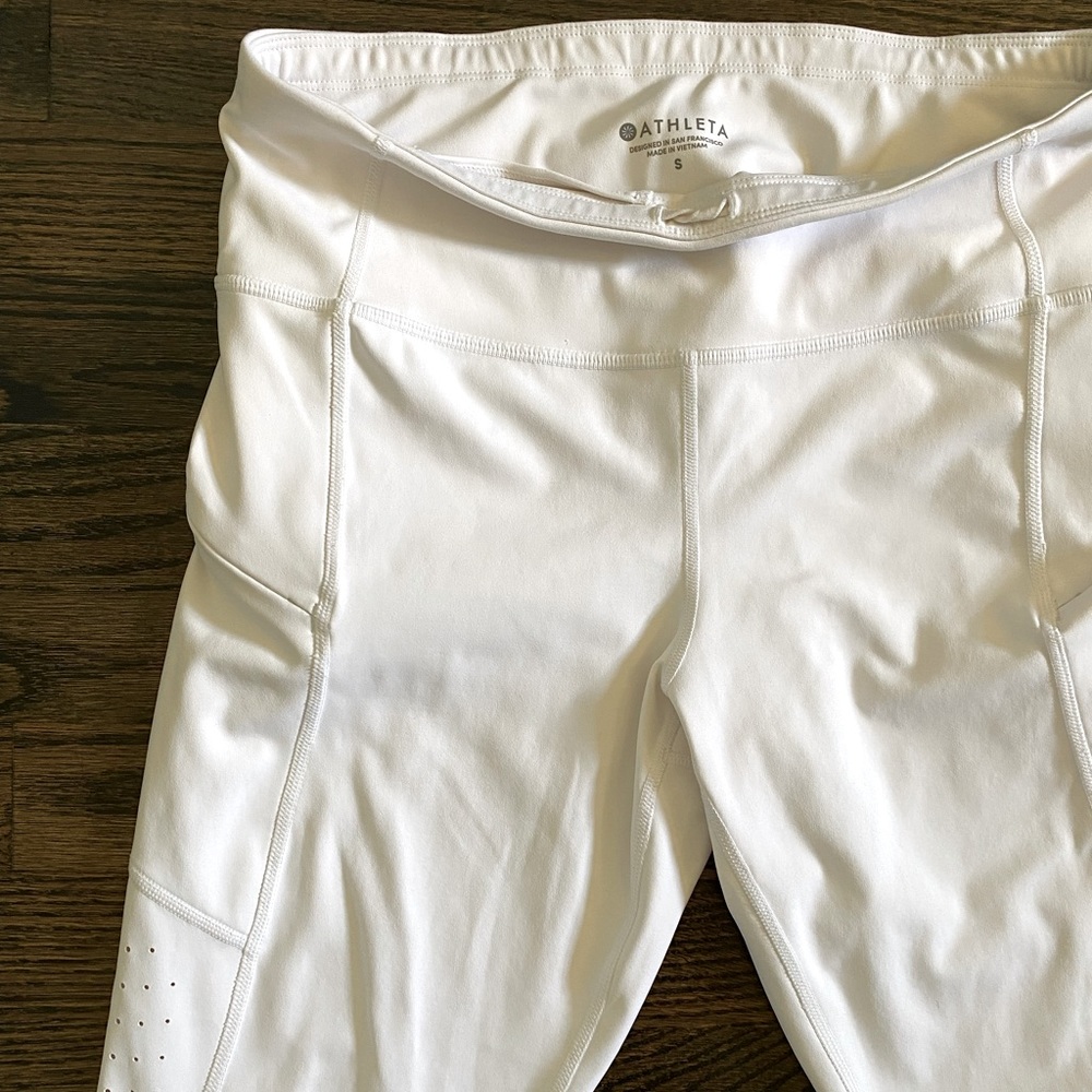 Athleta Laser Cut Contender 7/8 Mid Rise Leggings